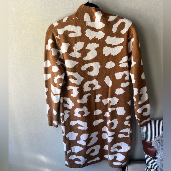 Animal Print Open Front Cardigan Small - Picture 10 of 11